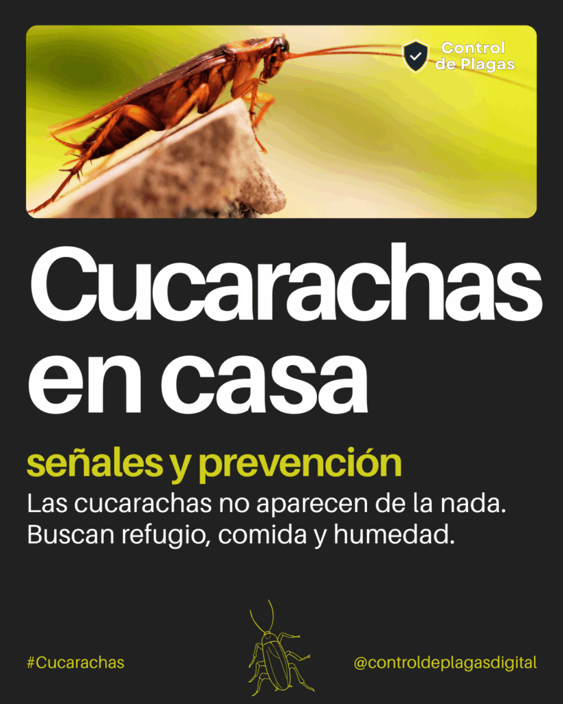 Cucarachas en casa: señales y cómo prevenir infestaciones